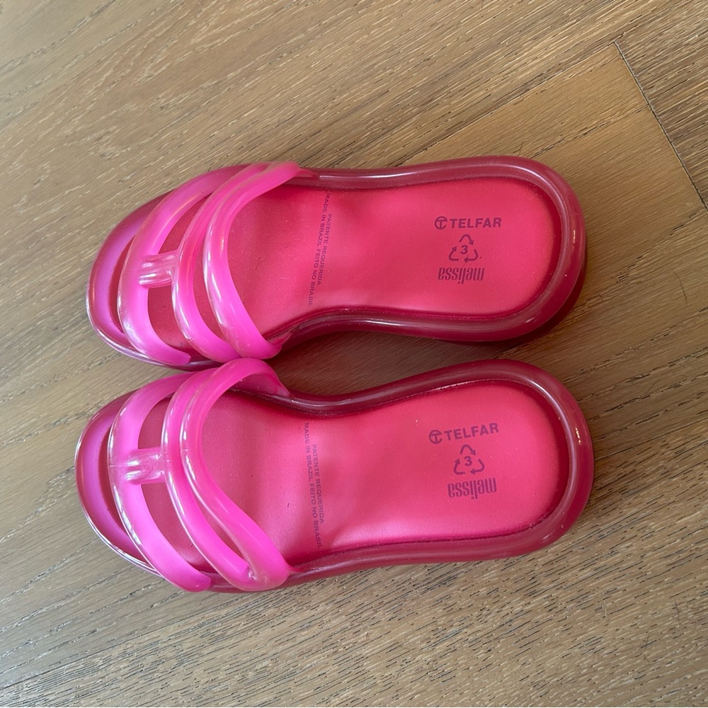 Telfar Vibrant Pink Slide Sandals